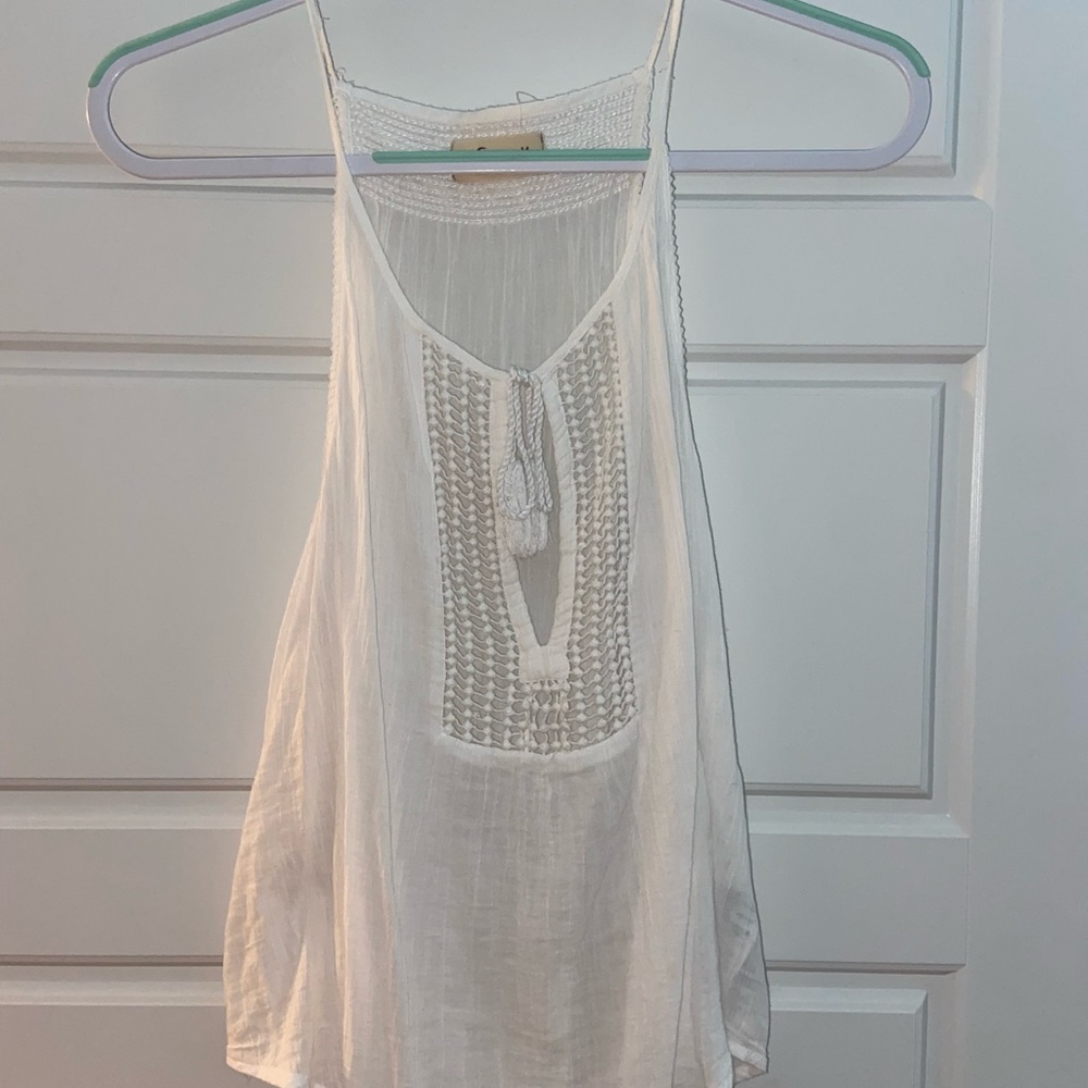 White tank top blouse